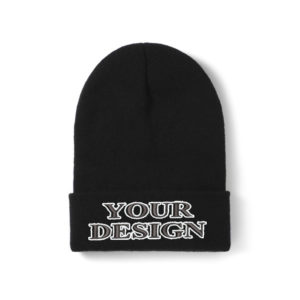 Personalized Black Beanie Hat