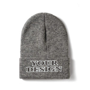 Personalized Grey Beanie Hat