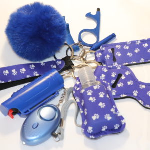 self-defense keychain women girl safety defense alarm 11 pieces keychain Set