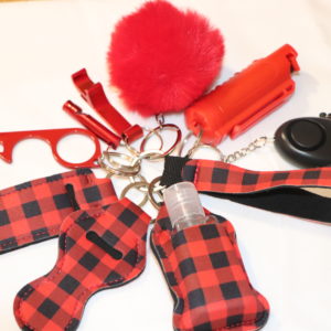 self-defense key chain women girl safety defense alarm 11 pieces keychain Set