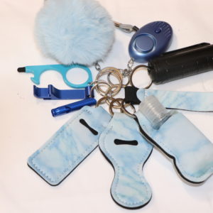 self-defense key chain women girl safety defense alarm 11 pieces keychain Set