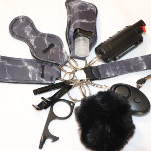 self-defense key chain women girl safety defense alarm 11 pieces keychain Set